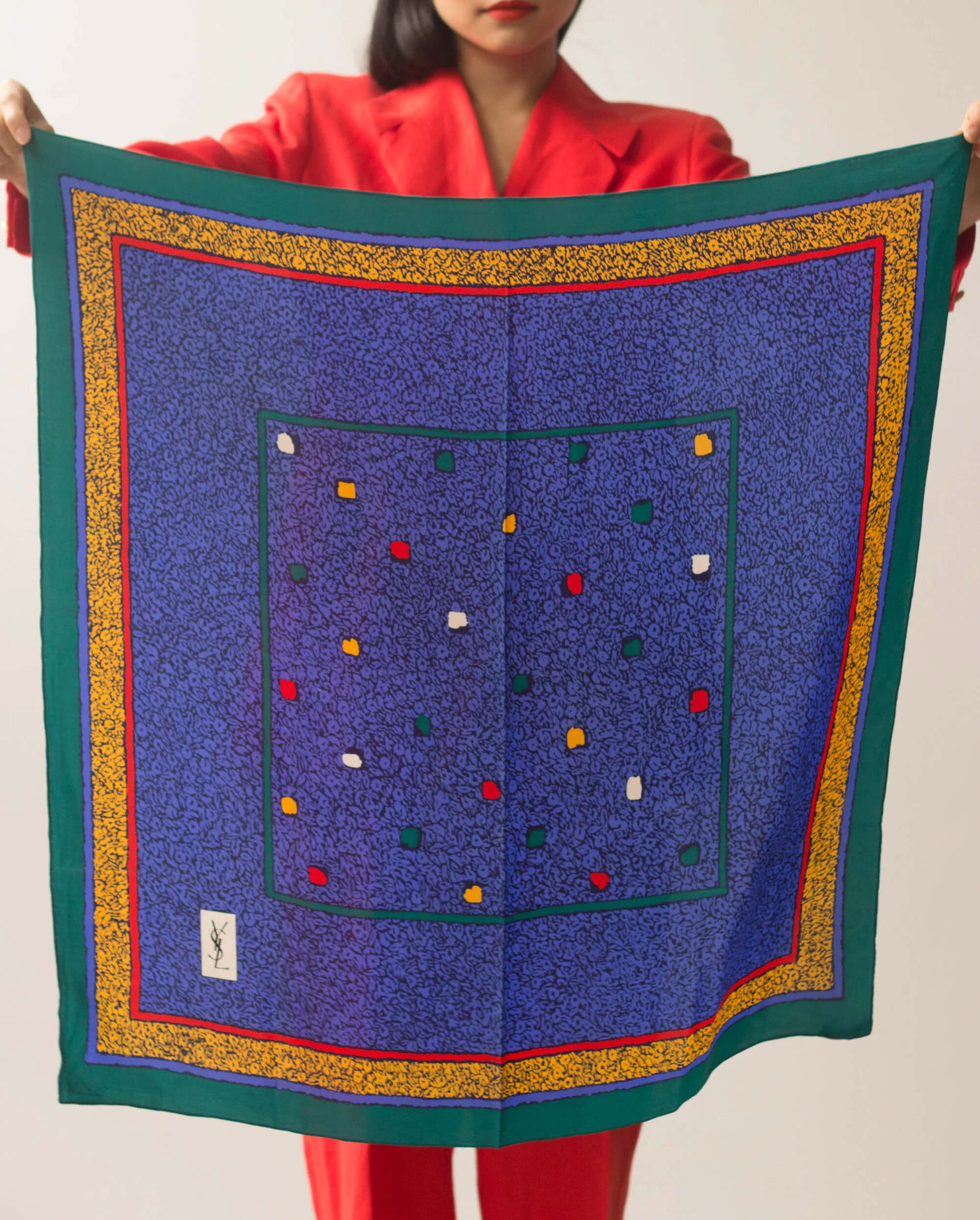 1980s Yves Saint Laurent Large Silk Scarf — Wayward Collection